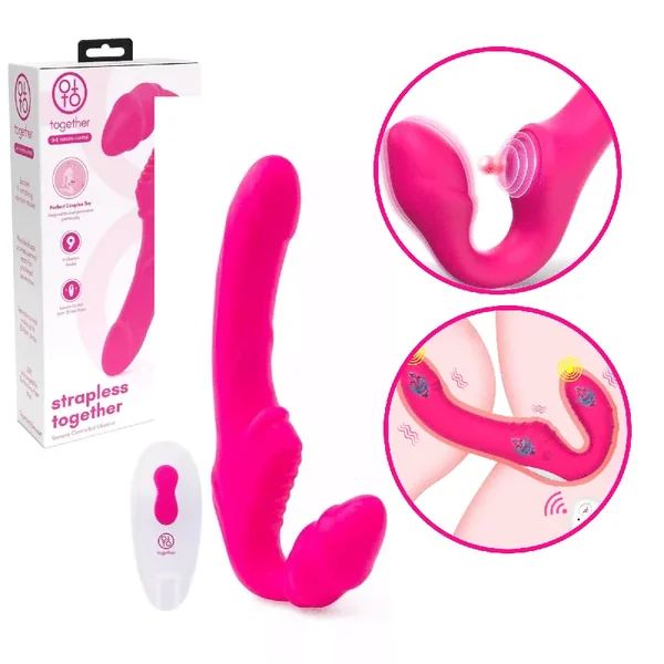 Tt Strapless Together Remote-Control Rechargeable Vibrator Anal G-Spot Sex Toy