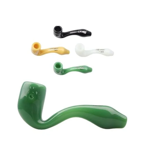 Uber Glass 3.5in Sherlock Pipe Clear Assorted Colors