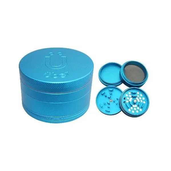 Uber Grinder 5.0 2.5in 5pc 63mm CNC Matte Light Blue