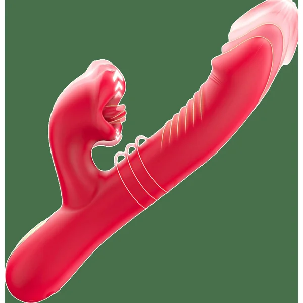 Upgraded Rose Muncher 5 In 1 Thrusting Clitoral G Spot Vibrator