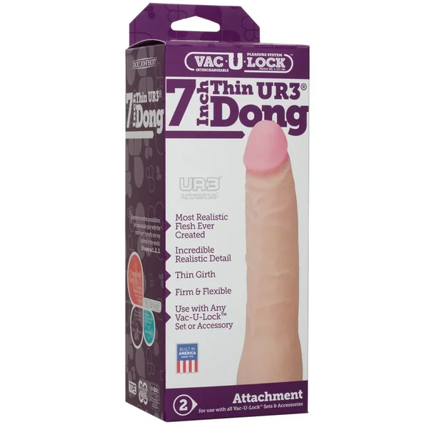 Vac-U-Lock 7″ Ultraskyn Dong – White