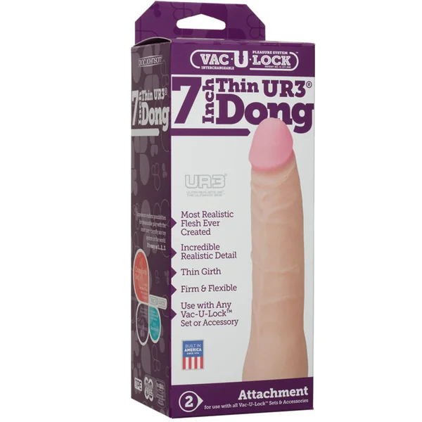 Vac-U-Lock ULTRASKYN Thin Dong - White 7"