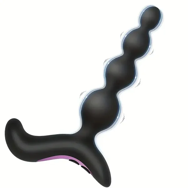 Vaginal G-spot Deep Stimulation Vibrating Beads Butt Plug Sex Stimulator