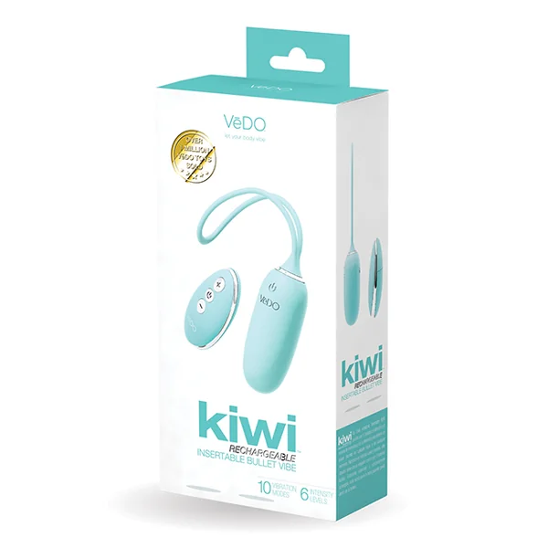 VEDO KIWI RECHARGEABLE BULLET INSERTABLE TEASE ME TURQUOISE