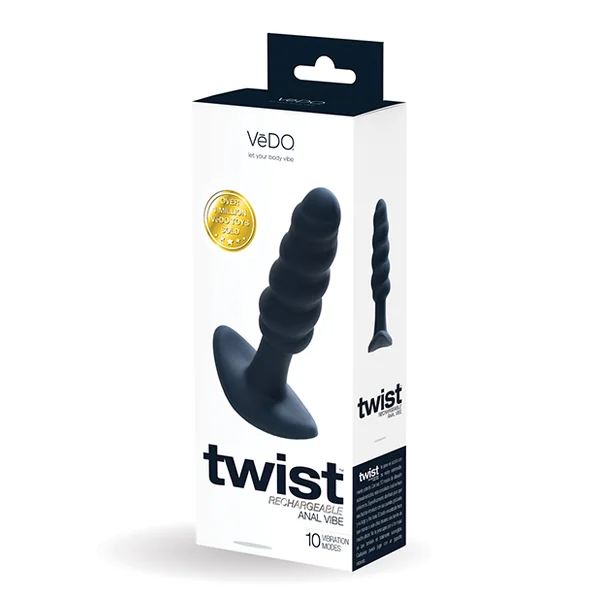 VEDO TWIST RECHARGEABLE ANAL PLUG BLACK PEARL