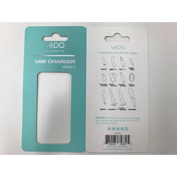 VEDO USB CHARGER A (BAM GEE PLUS LUVPLUS BAM MINI SPUNK FRISKY CRAZZY OVERDRIVE)