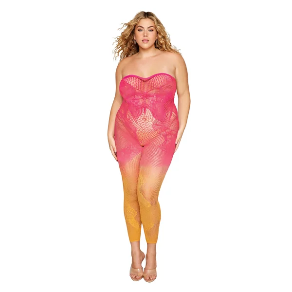 Versatile Bodystocking - Queen Size - Watermelon/mimosa