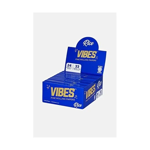 Vibes Papers King Size Rice 24 Booklets + Tips/ Box