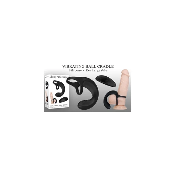 Vibrating Ball Cradle Rechargeable Cock Ring by Zero Tolerance