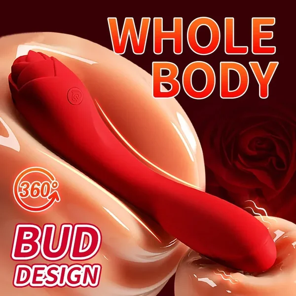 Vibrating Dildos G Spot Rose Vibrator - Dual End Dildo Vibrator Bendable Female Sex Toys