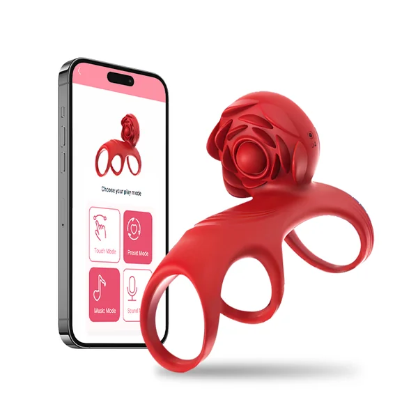 Vibrating Penis Ring Clitoral Vibratorwith 9 Vibration Modes App Remote Control