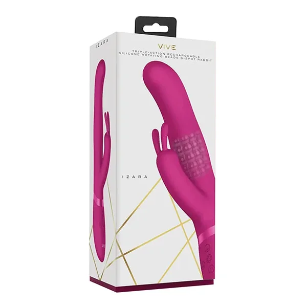 Vive Izara Rotating Beads Rabbit Vibrator – Pink
