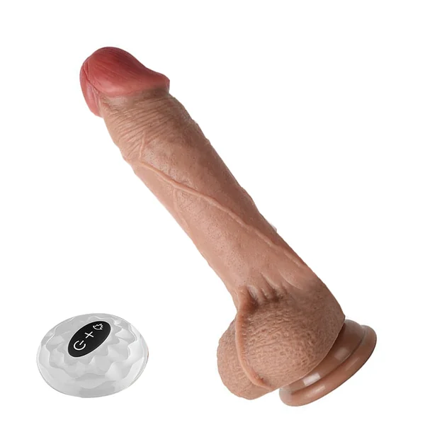 Waterproof 7 Frequency Retractable Swing Dildo