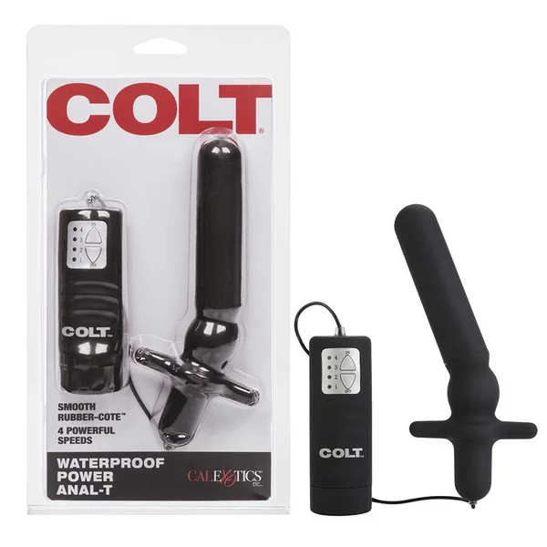 Waterproof Anal T Vibrating Probe with Controller by Colt
