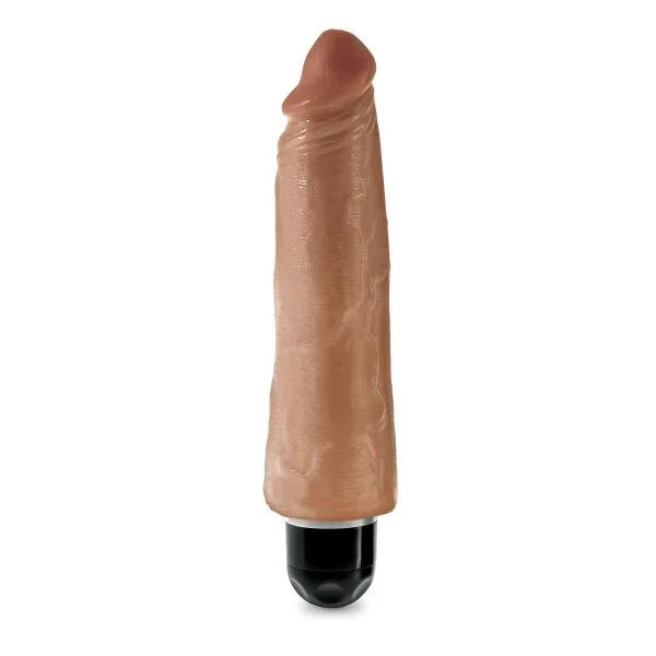 (WD) KING COCK 8 IN VIBRATING STIFFY TAN