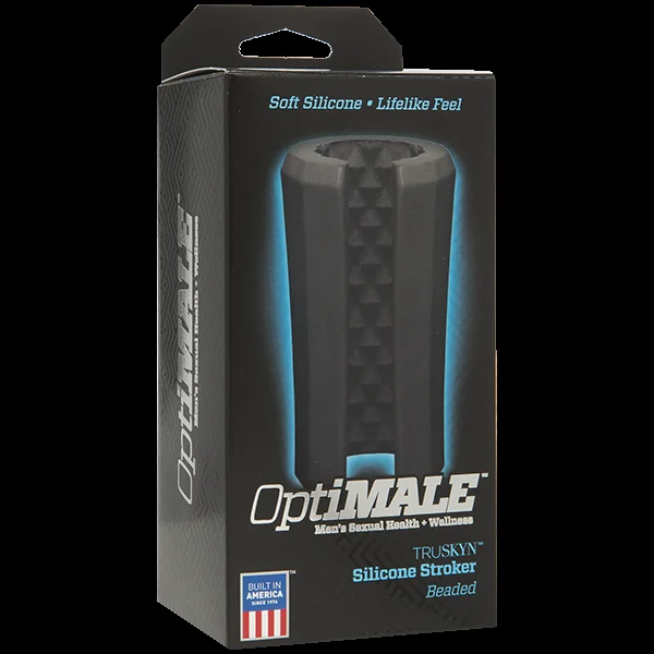(WD) OPTIMALE SILICONE STROKER BEADED BLACK