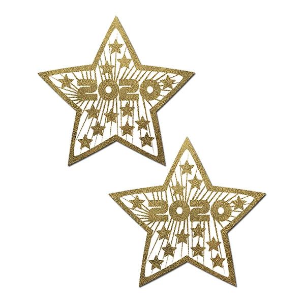 (WD) PASTEASE HAPPY NEW YEARS LIQUID GOLD & WHITE STARS