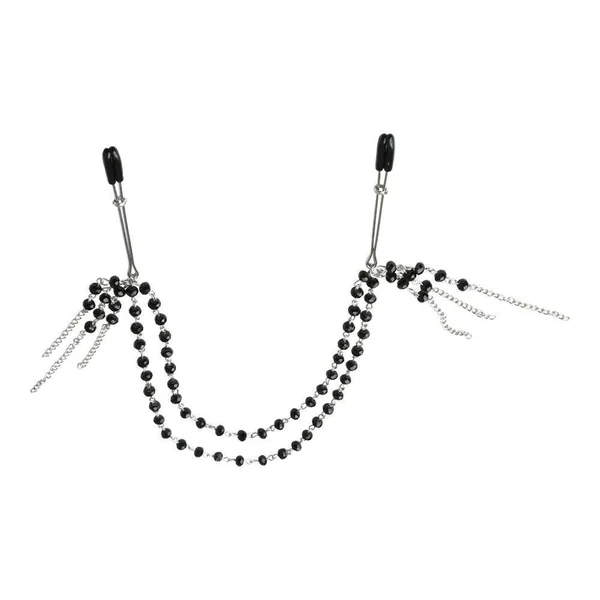 (WD) SINCERELY BLACK JEWELED N CLIPS