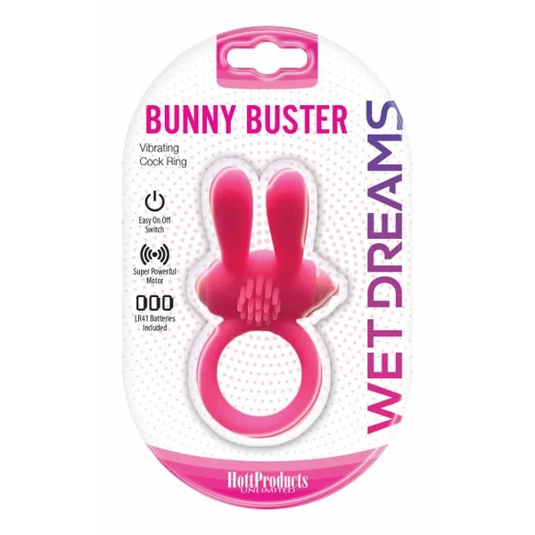 WET DREAMS BUNNY BUSTER COCK RING W/ TURBO BUNNY MOTOR