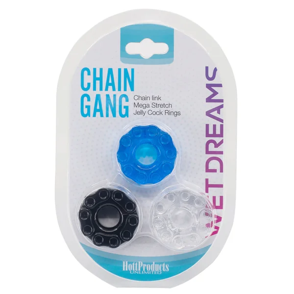 Wet Dreams Chain Gang Cock Rings 3-Pack