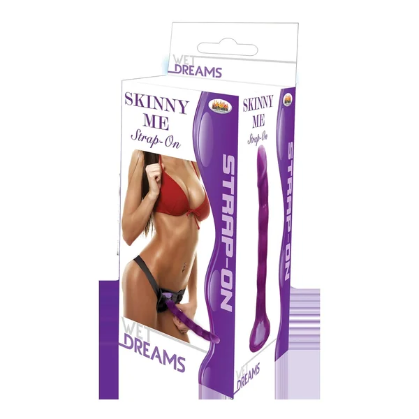 Wet Dreams Skinny Me Strap-on - Purple