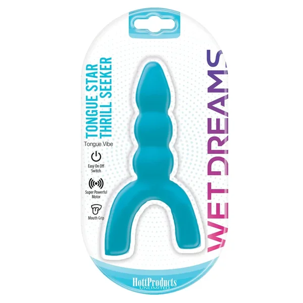 Wet Dreams Tongue Star Thrill Seeker Vibe – Blue