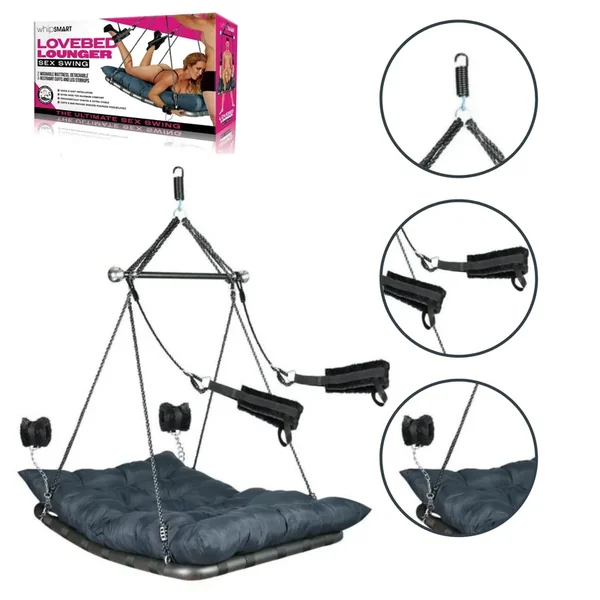 WhipSmart King Size Bondage Gear Heavy-duty Adjustable Love Sex Swing BDSM