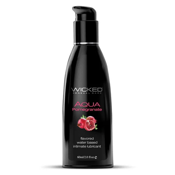 Wicked Aqua Flavoured Water-Based Lubricant - Pomegranate