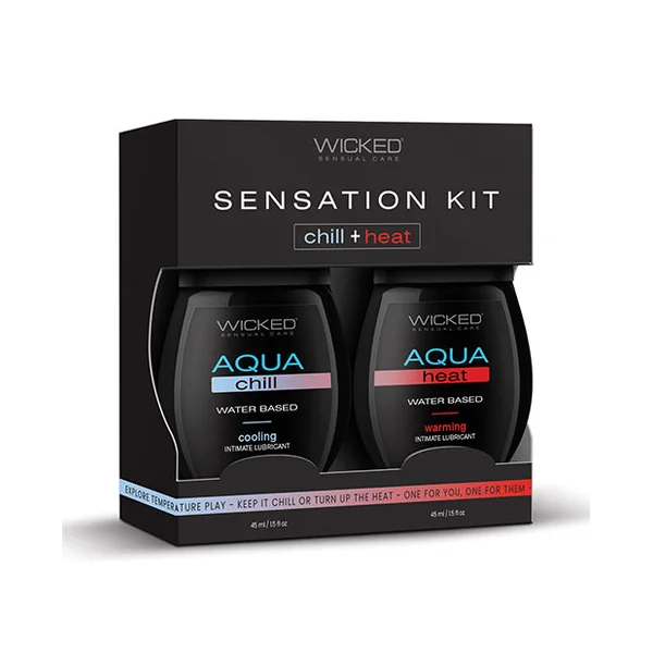 Wicked Sensual Care Sensation Kit Cooling and Warming Water Based Lubricants - 1.5 oz Bottles