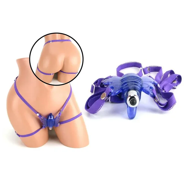 WIRELESS VENUS BUTTERFLY Clitoral Vibrator WITH REMOVABLE BULLET PURPLE