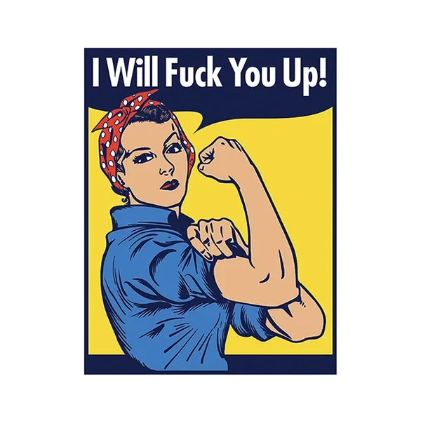 Wood Rocket I Will Fuck You Up! Pin – Multi Color