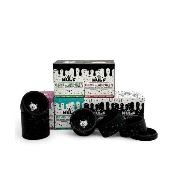 Wulf 4pc 65mm Bevel Grinder Purple/Black Splatter