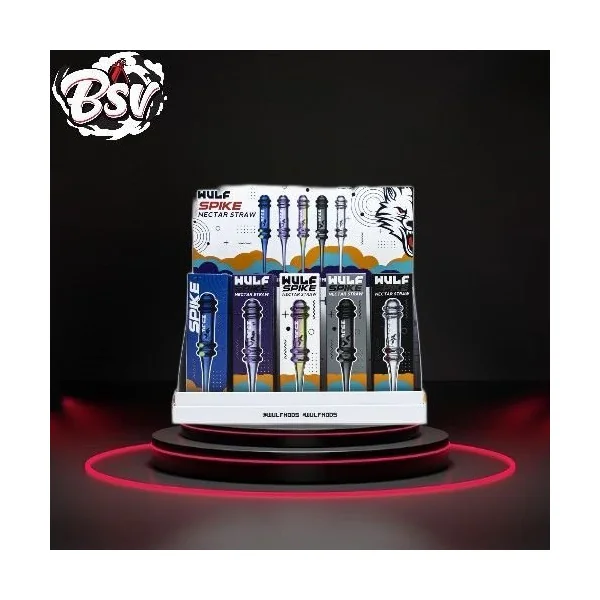 Wulf Glass Spike Nectar Straw 15pk Display