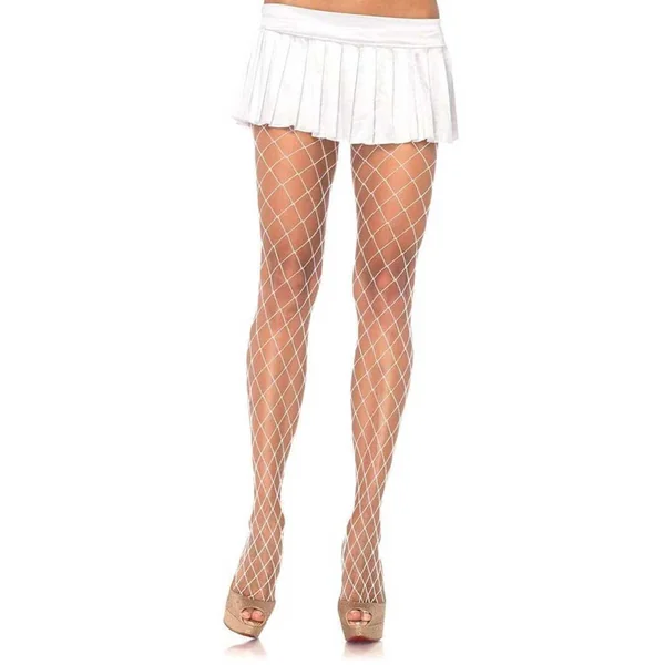 Xena Spandex Diamond Tights - One Size - White