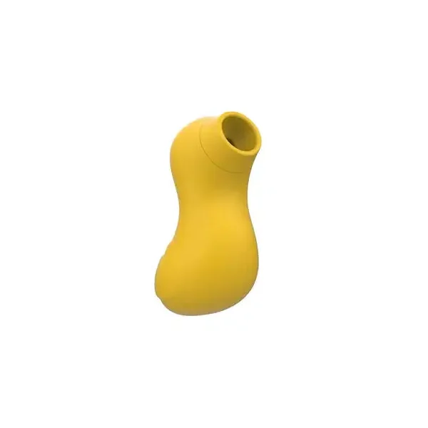 Yellow Silicone Jumping Egg Vibrator with Clitoris Suction