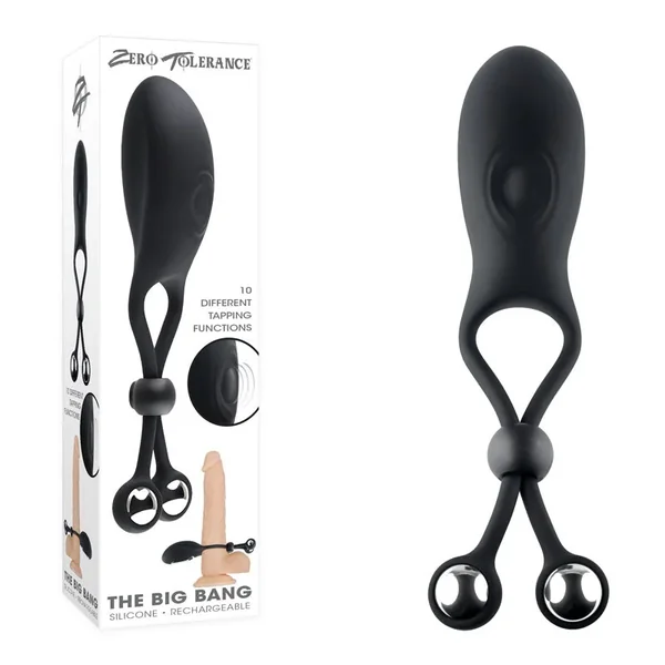 Zero Tolerance THE BIG BANG – Black USB Rechargeable Vibrating Lasso Cock Ring