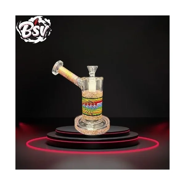 Zig Zag Waterpipe Rig W/ Bent Neck Multi Color