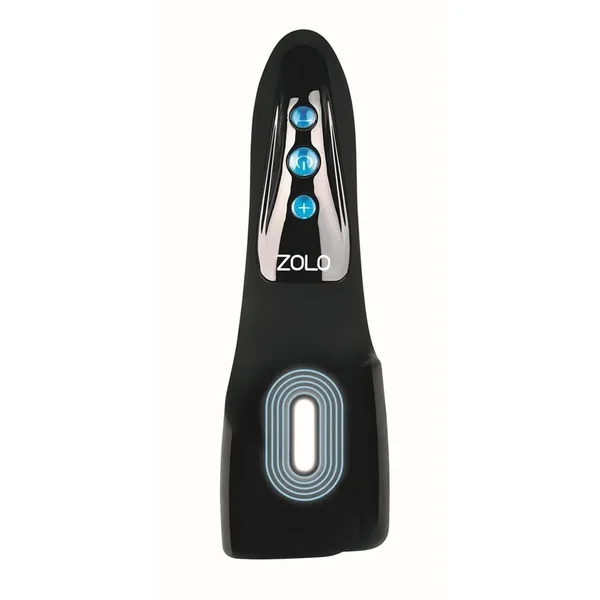Zolo Edgemaster Silicone Rechargeable Vibrating Masturbator – Black