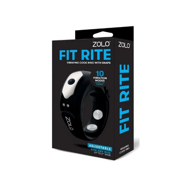 ZOLO FIT RITE VIBRATE COCK RING W/ SNAPS