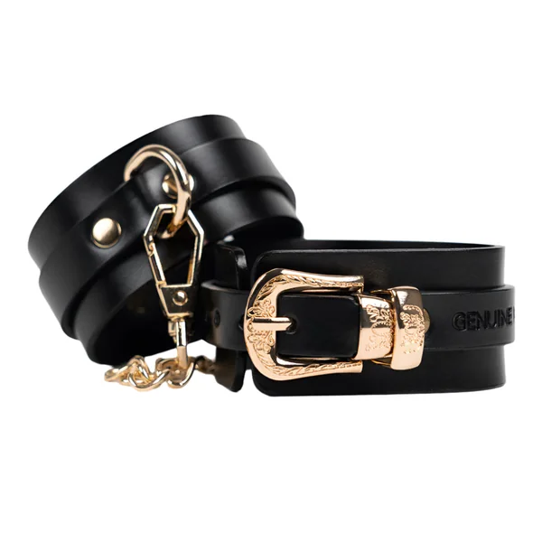 ZYL Genuine Leather Western Buckle Ankle Cuffs